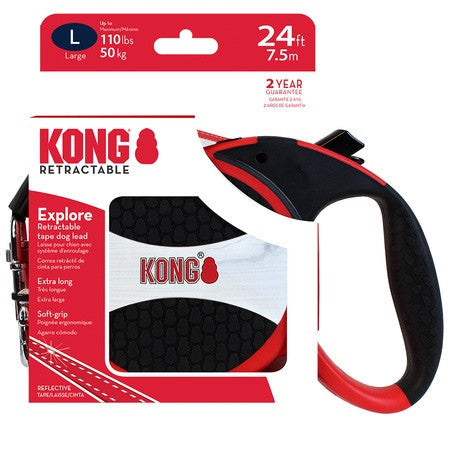 KONG Retractable Leash Explore Red