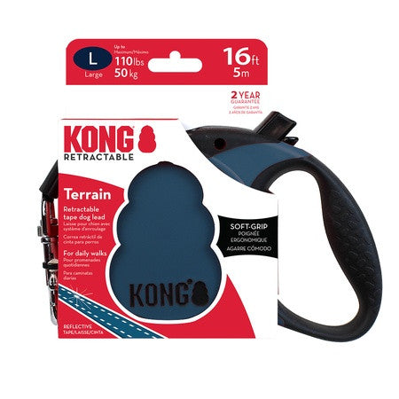KONG Retractable Leash Terrain Blue