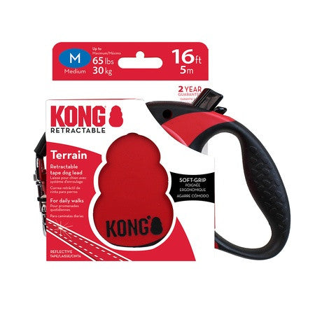 KONG Retractable Leash Terrain Red