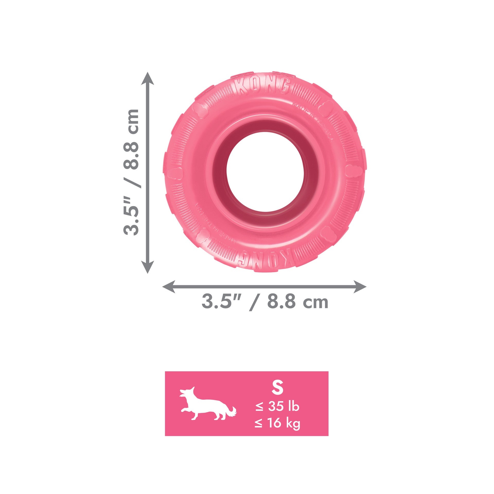 KONG Puppy Tires Pink