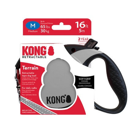 KONG Retractable Leash Terrain Grey